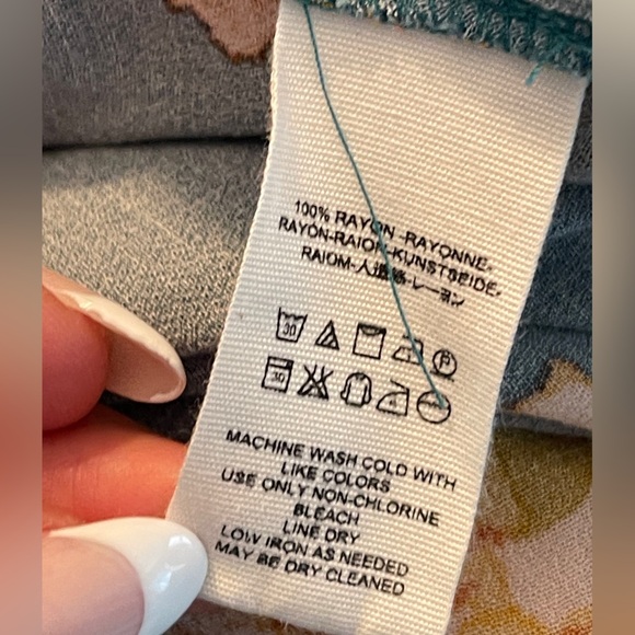 FREE PEOPLE So Sweetly Floral green Juniper Midi Maxi Dress Small Cottagecore - Picture 6 of 9